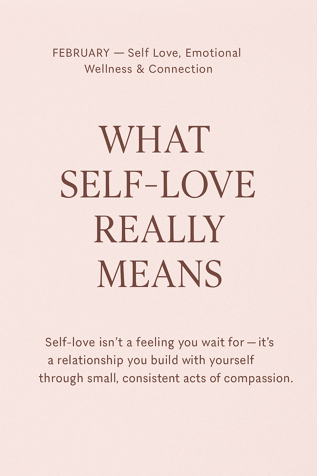 What Self‑Love Really Means