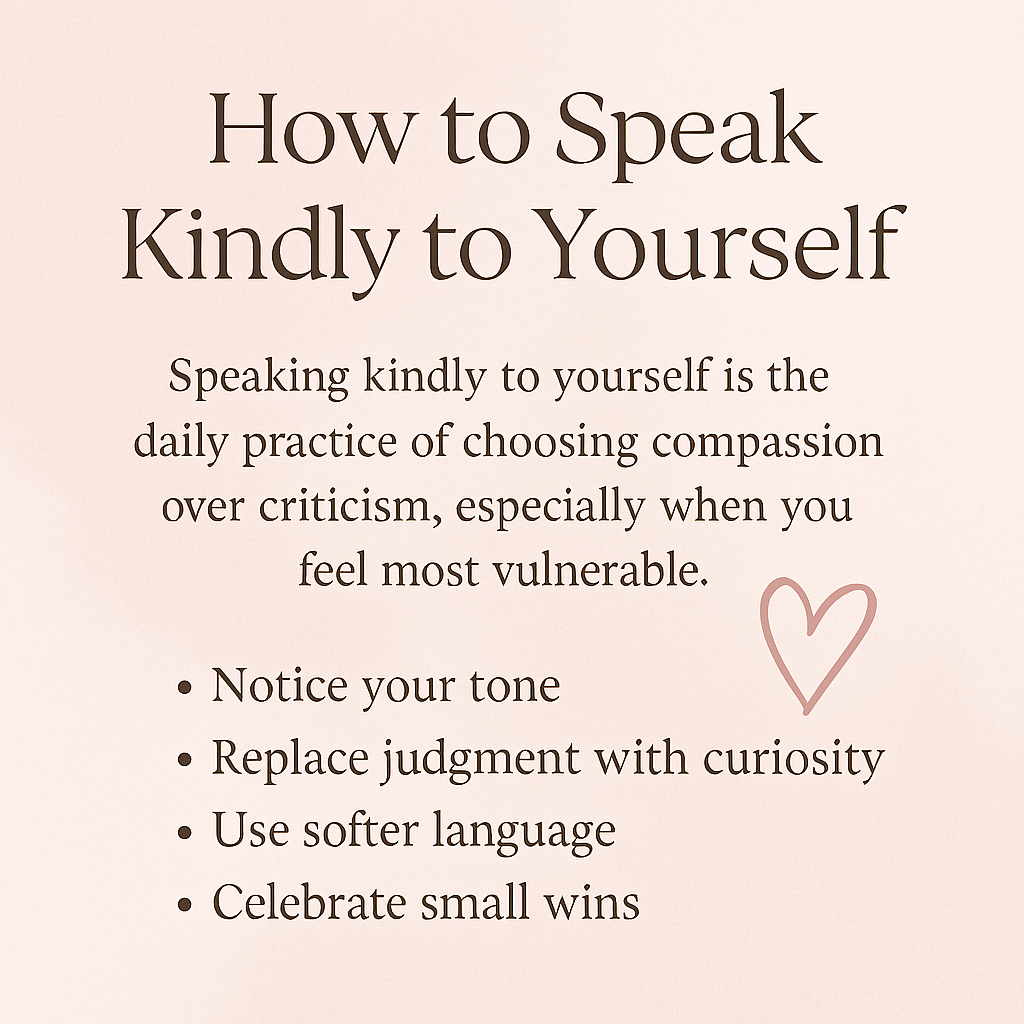How to Speak Kindly to Yourself